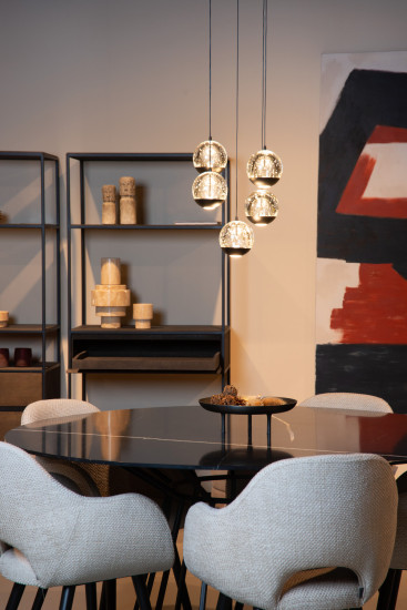 Lucide SENTUBAL LED Pendelleuchten 5-fach 5,2W dimmbar Warmweiss Modern Schwarz 70-150cm 13498/24/30