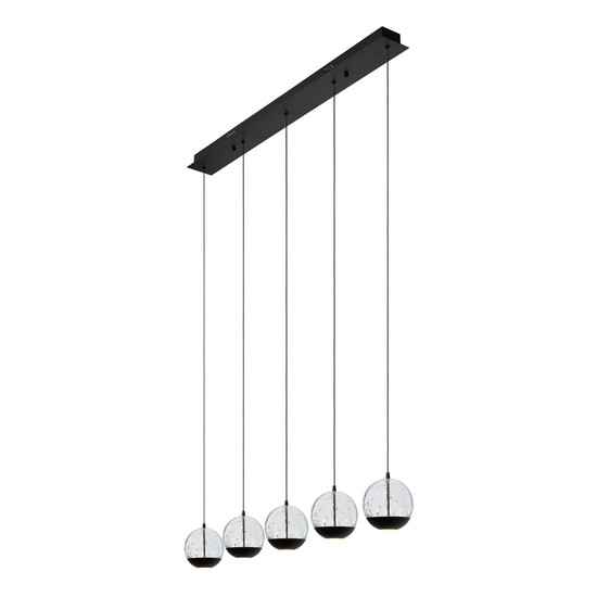 Lucide SENTUBAL LED Pendelleuchten 5-fach 5,3W dimmbar Warmweiss Modern Schwarz 70-150cm 13498/25/30