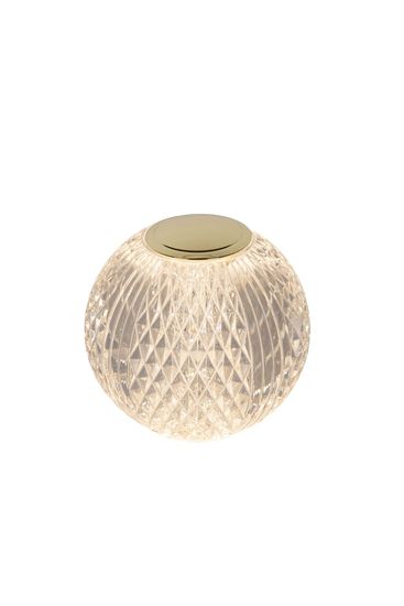 Lucide CINTRA LED Tischlampe 3-Stufen-Dimmer 1,5W dimmbar Transparent, Mattes Gold, Messing 95Ra 13599/01/60