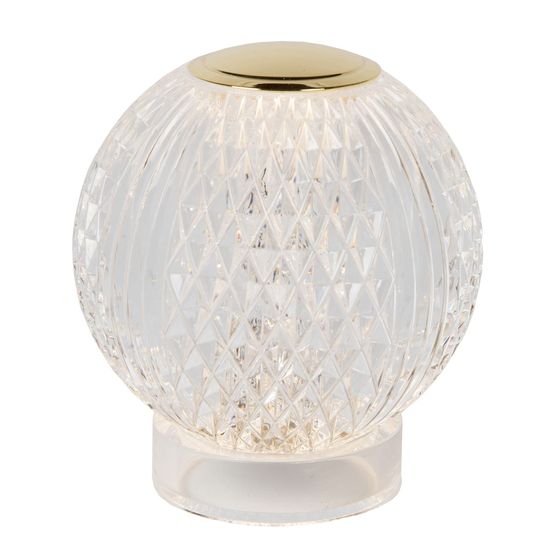 Lucide CINTRA LED Tischlampe 3-Stufen-Dimmer 1,5W dimmbar Transparent, Mattes Gold, Messing 95Ra 13599/01/60