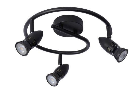 Lucide CARO Deckenleuchte 3x GU10 360° drehbar Schwarz 13955/03/30