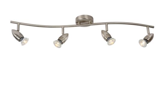 Lucide CARO-LED LED Deckenleuchte 4x GU10 4x 5W 360° drehbar Chrom Matt 13955/20/12