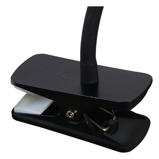 Lucide ZOZY LED Klemmleuchte 3-Stufen-Dimmer 4W dimmbar mit flexiblem Lesearm Schwarz 18256/03/30