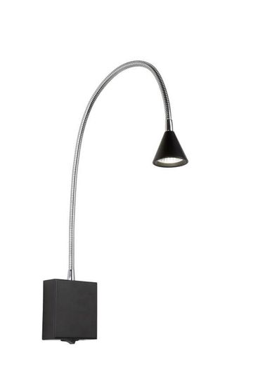Lucide BUDDY LED Wandleuchte 4W mit flexiblem Lesearm Schwarz, Chrom 18293/03/30
