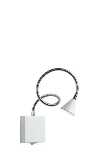 Lucide BUDDY LED Wandleuchte 4W mit flexiblem Lesearm Weiß, Chrom 18293/03/31