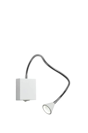 Lucide BUDDY LED Wandleuchte 4W mit flexiblem Lesearm Weiß, Chrom 18293/03/31