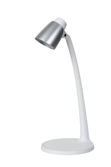 Lucide LUDO LED Schreibtischleuchte 4,5W drehbar Weiß, Silber 18660/05/31