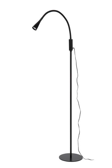 Lucide ZOZY LED Stehleuchte 3-Stufen-Dimmer 4W dimmbar mit flexiblem Lesearm Schwarz 18756/03/30