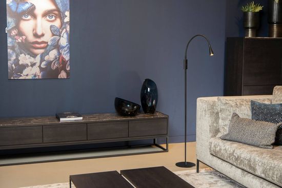 Lucide ZOZY LED Stehleuchte 3-Stufen-Dimmer 4W dimmbar mit flexiblem Lesearm Schwarz 18756/03/30