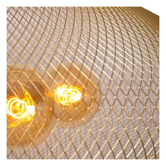 Lucide MESH E27 Pendelleuchten 3-fach Vintage Mattgold 80-500cm 21423/88/02