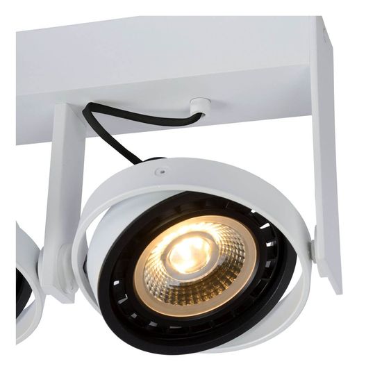 Lucide GRIFFON LED Deckenleuchte 2x GU10 Dim-to-warm 2x 12W dimmbar 360° drehbar Weiß 95Ra 22969/24/31