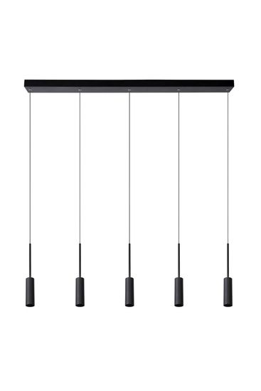 Lucide TUBULE LED Pendelleuchte 5x 5x 7W Schwarz 90Ra 24401/35/30