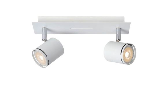 Lucide RILOU LED Deckenleuchte 2x GU10 2x 5W dimmbar 360° drehbar Weiß, Chrom 26994/10/31