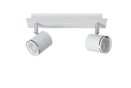 Lucide RILOU LED Deckenleuchte 2x GU10 2x 5W dimmbar 360° drehbar Weiß, Chrom 26994/10/31
