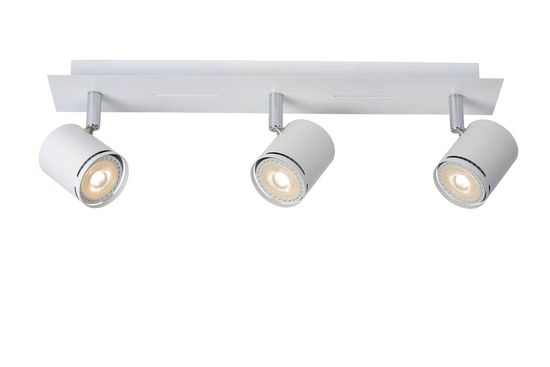 Lucide RILOU LED Deckenleuchte 3x GU10 3x 5W dimmbar 360° drehbar Weiß, Chrom 26994/15/31
