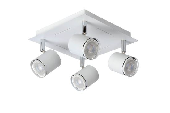 Lucide RILOU LED Deckenleuchte 4x GU10 4x 5W dimmbar 360° drehbar Weiß, Chrom 26994/20/31