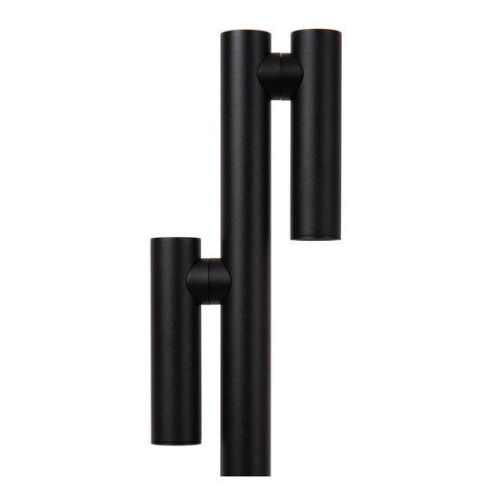 Lucide ANTRIM LED Stehlampe Mit Leselampe 2-fach 2,2W dimmbar IP54 Warmweiss Modern Schwarz 27703/04/30