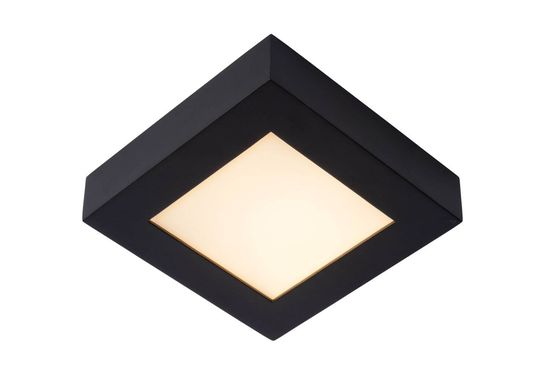 Lucide BRICE-LED LED Deckenleuchte 15W dimmbar Schwarz IP44 28117/17/30
