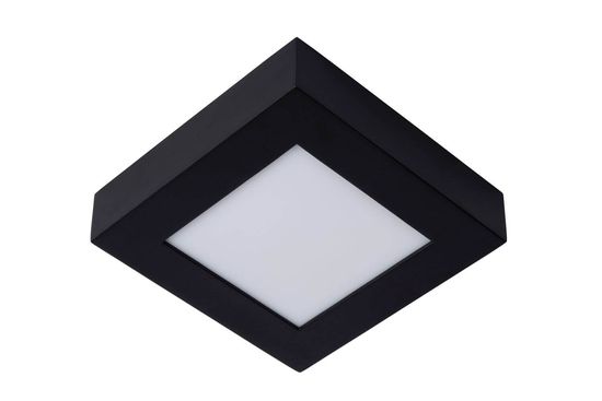 Lucide BRICE-LED LED Deckenleuchte 15W dimmbar Schwarz IP44 28117/17/30