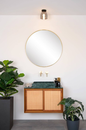 Lucide TYLER Deckenleuchte G9 Schwarz, Rauchfarbe Grau IP44 30164/01/30