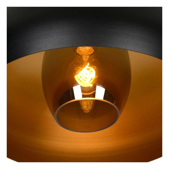 Lucide SHARAN Deckenleuchte E27 Schwarz, Rauchfarbe Grau 30186/38/30