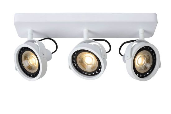Lucide TALA LED LED Deckenleuchte 3x GU10 Dim-to-warm 3x 12W dimmbar 360° drehbar Weiß 95Ra 31931/36/31