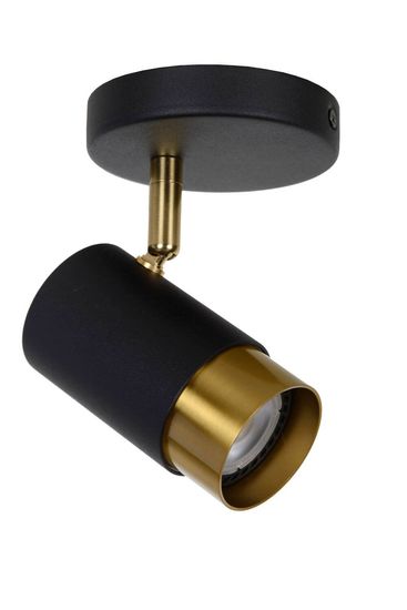 Lucide FLORIS Deckenleuchte GU10 360° drehbar Schwarz, Mattes Gold, Messing 35913/01/30