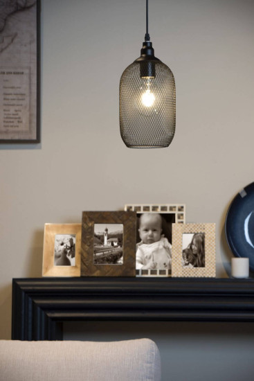 Lucide MESH Pendelleuchte E27 Schwarz 43404/15/30