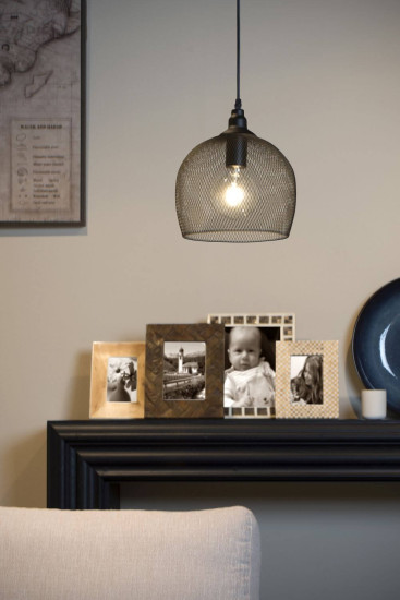 Lucide MESH Pendelleuchte E27 Schwarz 43404/22/30