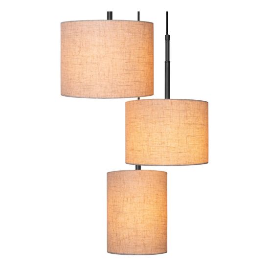 Lucide MAYA Pendelleuchte 3x E27 Beige, Schwarz 45409/13/38