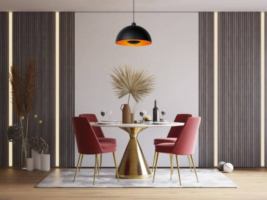 Lucide SIEMON Pendelleuchte E27 Schwarz, Mattes Gold, Messing 45496/01/30