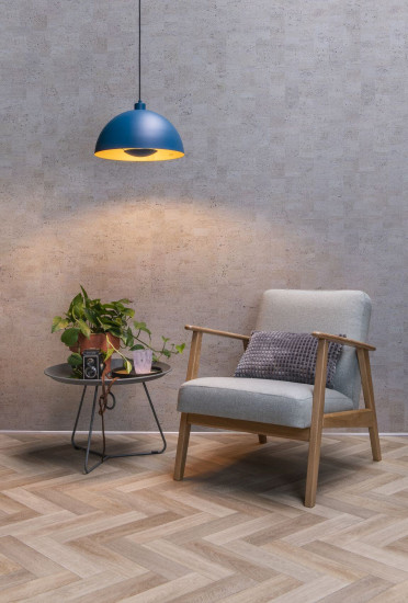 Lucide SIEMON Pendelleuchte E27 Blau, Mattes Gold, Messing 45496/01/35