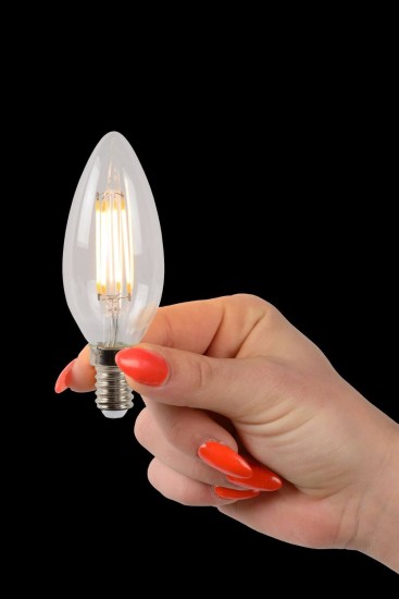 Lucide C35 LED Filament Lampe 4x E14 4x 4W dimmbar Transparent 49023/14/60