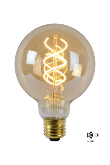 Lucide G95 TWILIGHT LED Filament Lampe E27 4W Amber Sensor 49032/04/62