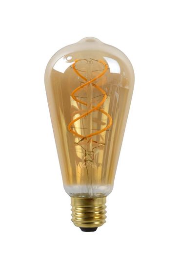 Lucide ST64 TWILIGHT LED Filament Lampe E27 4W Amber Sensor 49034/04/62