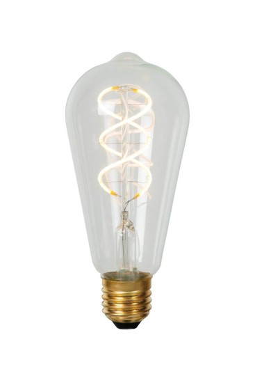 Lucide ST64 LED Filament Lampe E27 4,9W dimmbar Transparent 49034/05/60