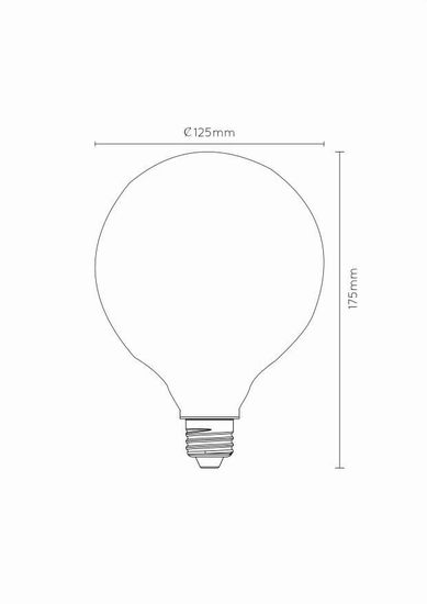 Lucide G125 LED Filament Lampe E27 5W dimmbar Opal 49050/05/61