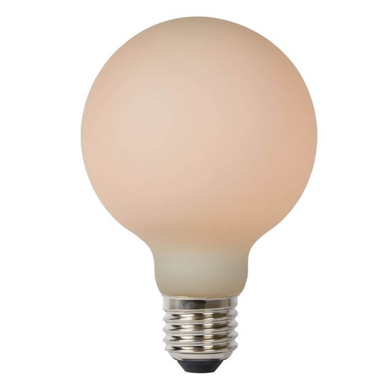 Lucide G80 LED Filament Lampe E27 3-Stufen-Dimmer 8W dimmbar Opal 49066/08/61