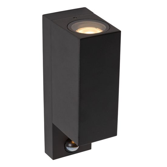 Lucide ZARO IR Wandleuchte 2x GU10 Schwarz Sensor IP65 69802/02/30