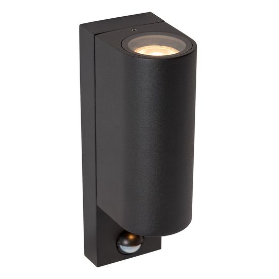 Lucide ZARO IR Wandleuchte 2x GU10 Schwarz Sensor IP65 69803/02/30