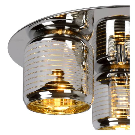 Lucide ERYN Deckenleuchte 3x G9 Chrom, Gold 70184/03/11