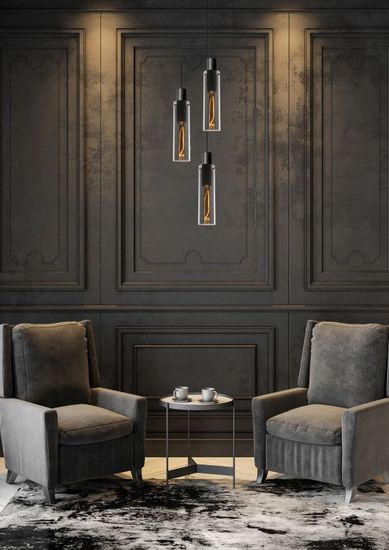 Lucide ORLANDO Pendelleuchte 3x E27 Rauchfarbe Grau, Schwarz 74404/13/65