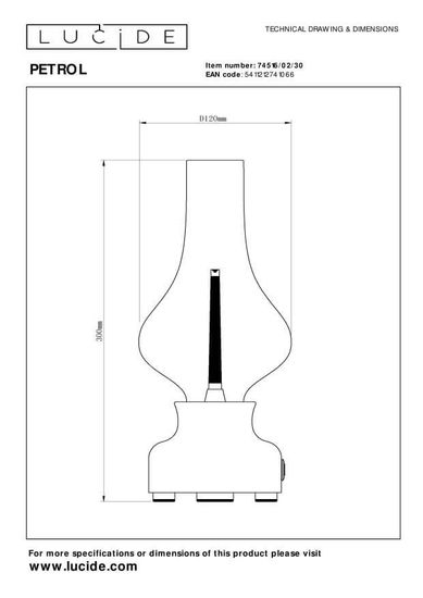 Lucide JASON LED Tischlampe 3-Stufen-Dimmer 2W dimmbar Schwarz, Rauchfarbe Grau 74516/02/30