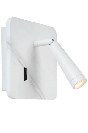 Lucide OREGON LED Wandleuchte USB Aufladung 4W 360° drehbar Weiß 77282/03/31