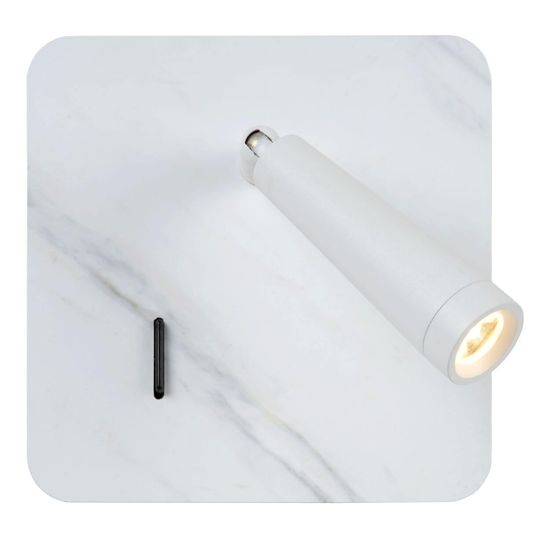 Lucide OREGON LED Wandleuchte USB Aufladung 4W 360° drehbar Weiß 77282/03/31