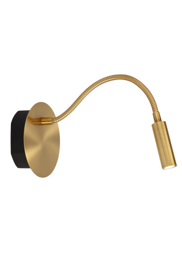 Lucide JOLIJN LED Wandleuchte 2W mit flexiblem Lesearm Mattes Gold, Messing 77289/03/02
