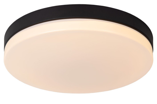 Lucide BISKIT LED Deckenleuchte 36W Schwarz, Opal Sensor IP44 79111/40/30
