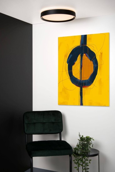 Lucide NURIA LED Deckenleuchte 3-Stufen-Dimmer 18W dimmbar Schwarz 79182/18/30