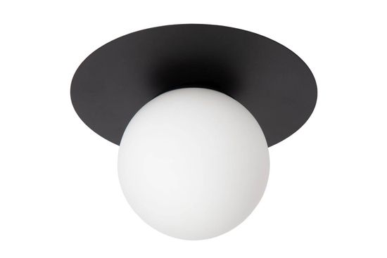 Lucide TRICIA Deckenleuchte E27 Schwarz, Opal 79187/01/30