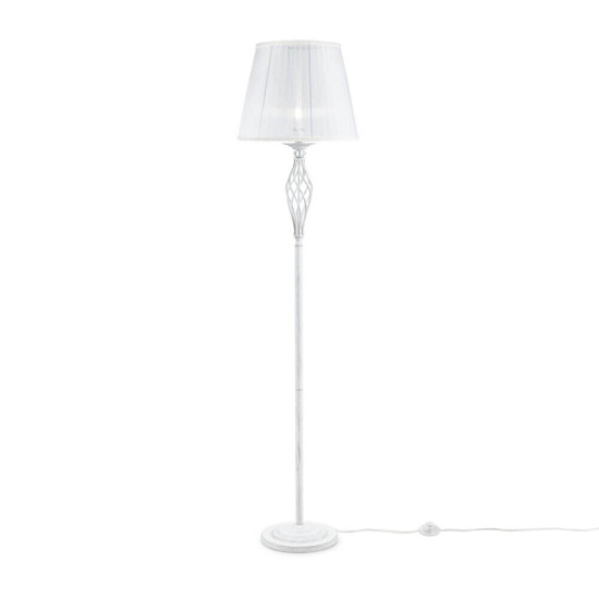 Maytoni Grace Stehleuchte, Stehlampe E14 Weiss, Gold Organza